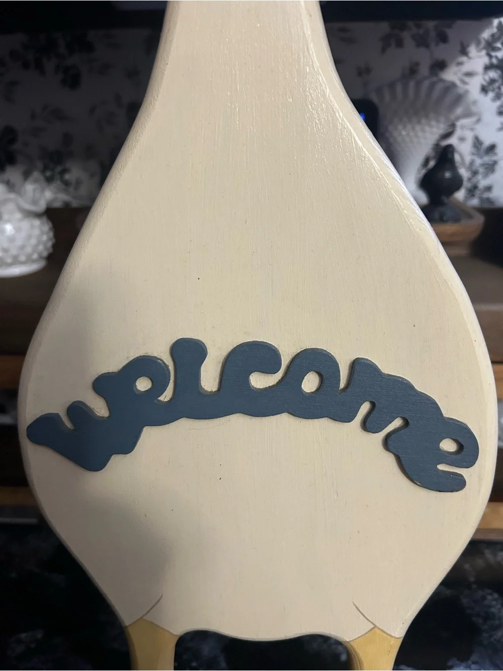 Vintage Handmade Wooden Goose Welcome Sign